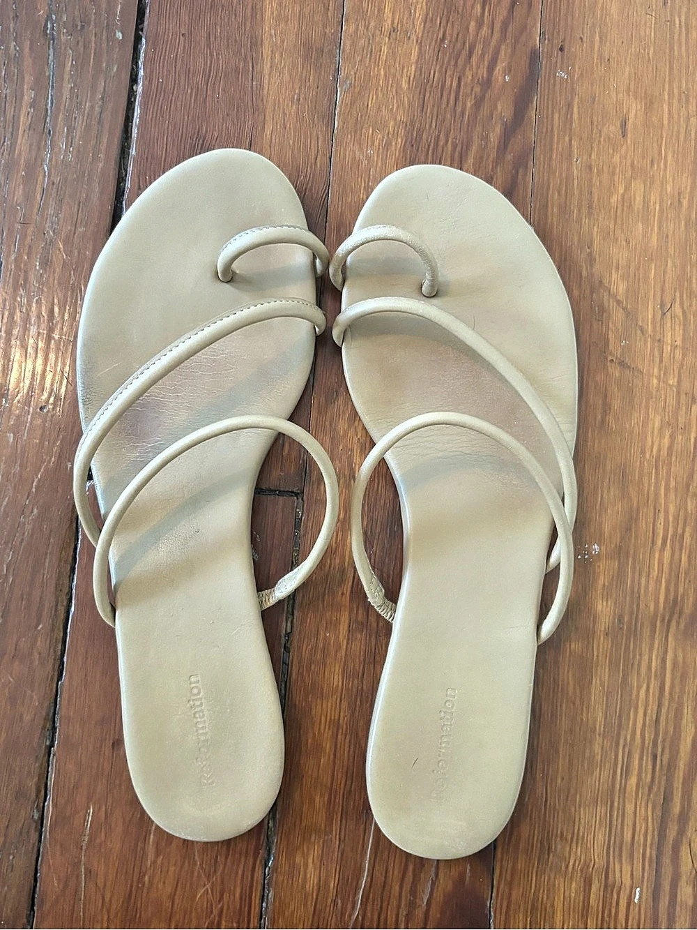 Reformation Ludo Toe Ring Strappy Flat Sandal